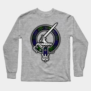 Clan Gunn Tartan Crest - Latin Long Sleeve T-Shirt